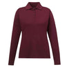 Core 365 Women's Burgundy Pinnacle Performance Long-Sleeve Pique Polo