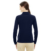 Core 365 Women's Classic Navy Pinnacle Performance Long-Sleeve Pique Polo