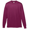 Augusta Sportswear Men's Maroon Wicking Long-Sleeve T-Shirt