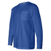 Bayside Men's Royal Blue USA-Made Long Sleeve T-Shirt with Pocket