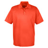 UltraClub Men's Orange Cool & Dry Mesh Pique Polo