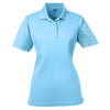 UltraClub Women's Columbia Blue Cool & Dry Mesh Pique Polo