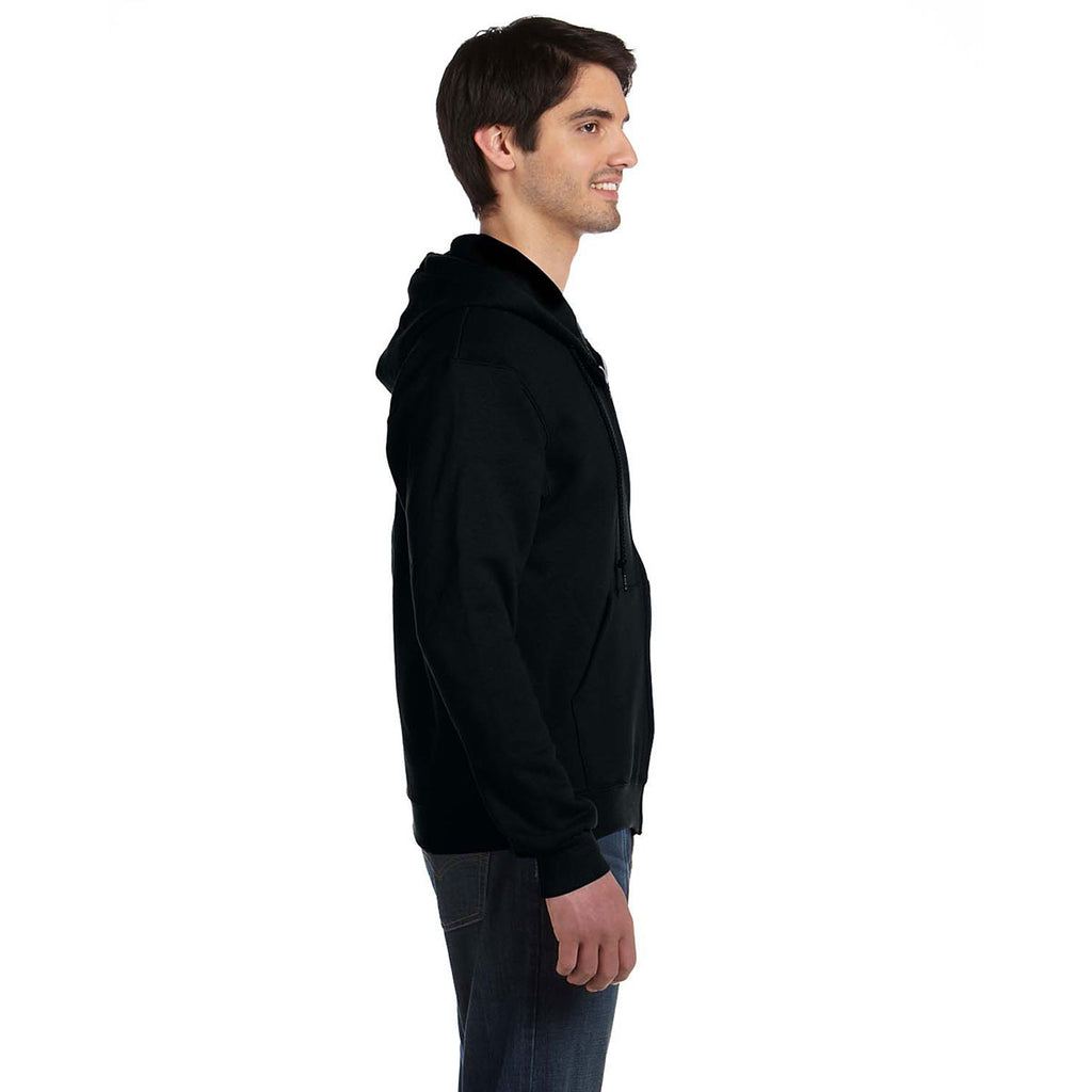 Fruit of the Loom Men's Black 12 oz. Supercotton Full-Zip Hood