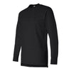 J. America Men's Black Vintage Brushed Jersey Henley