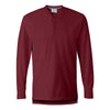 J. America Men's Simply Red Vintage Brushed Jersey Henley