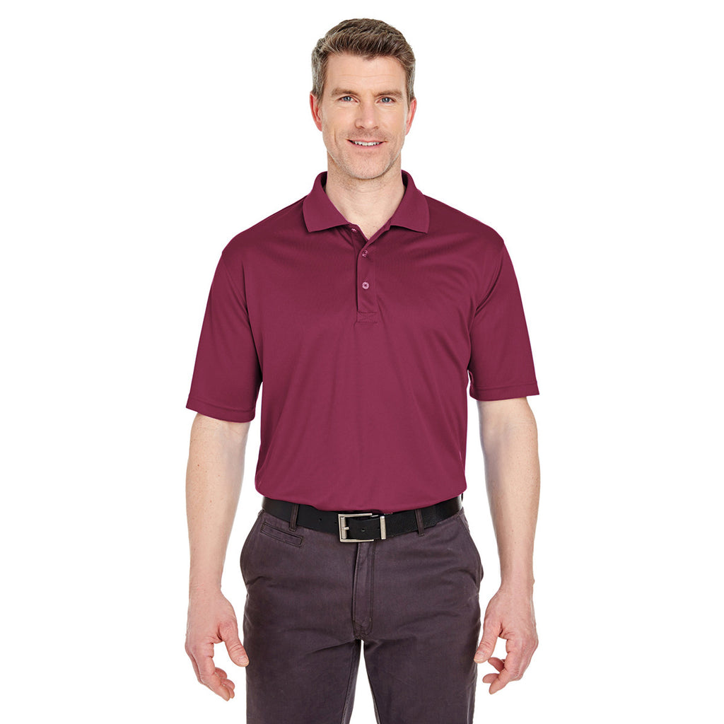 UltraClub Men's Maroon Cool & Dry Sport Polo