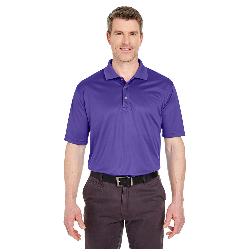 UltraClub Men's Purple Cool & Dry Sport Polo