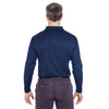 UltraClub Men's Navy Cool & Dry Sport Long-Sleeve Polo