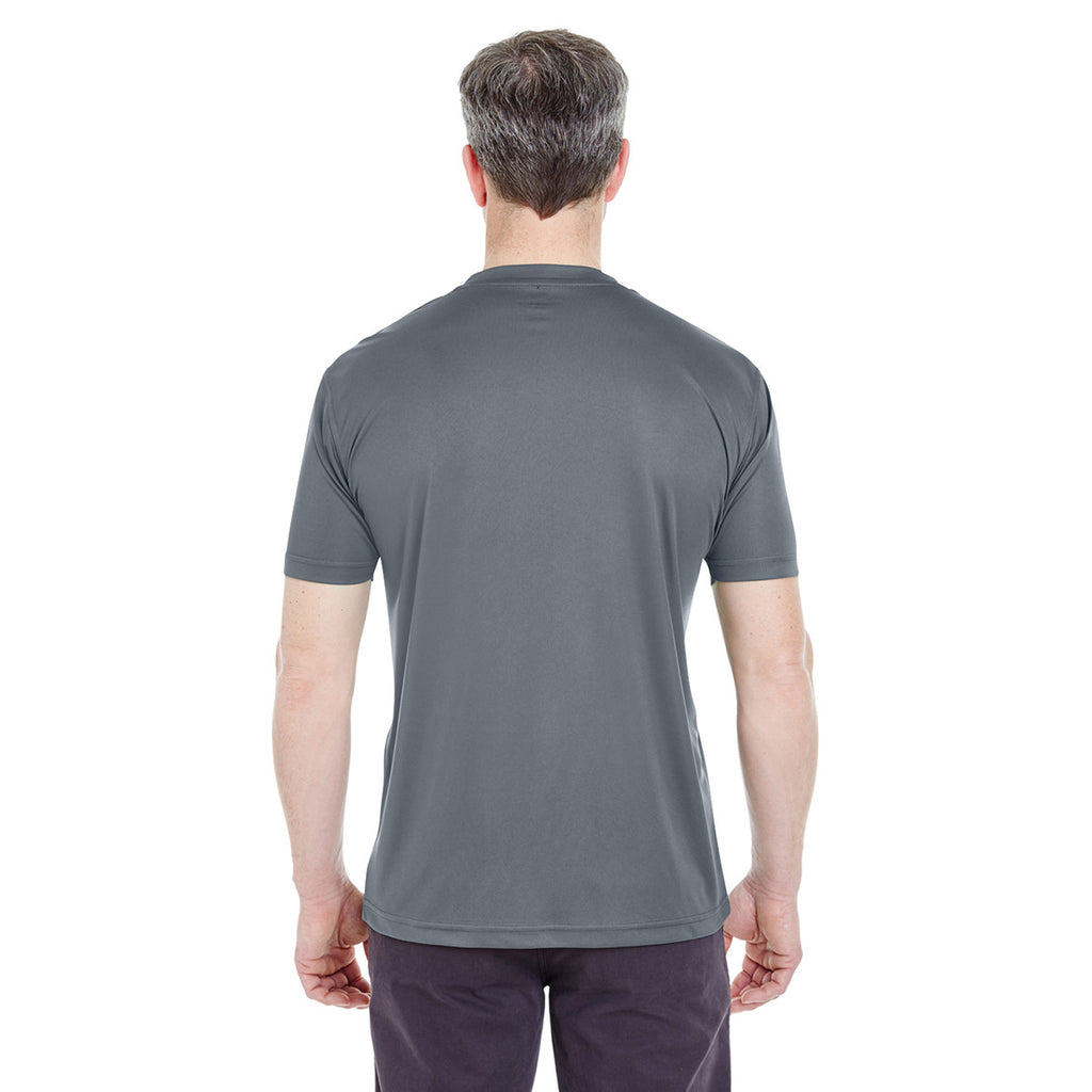 UltraClub Men's Charcoal Cool & Dry Sport Performance Interlock T-Shirt