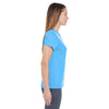 UltraClub Women's Columbia Blue Cool & Dry Sport Performance Interlock T-Shirt