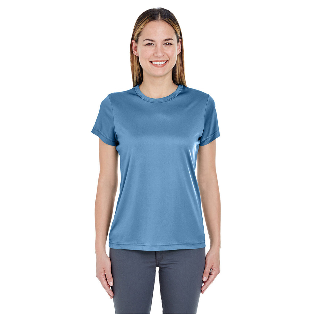 UltraClub Women's Indigo Cool & Dry Sport Performance Interlock T-Shirt