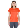 UltraClub Women's Orange Cool & Dry Sport Performance Interlock T-Shirt