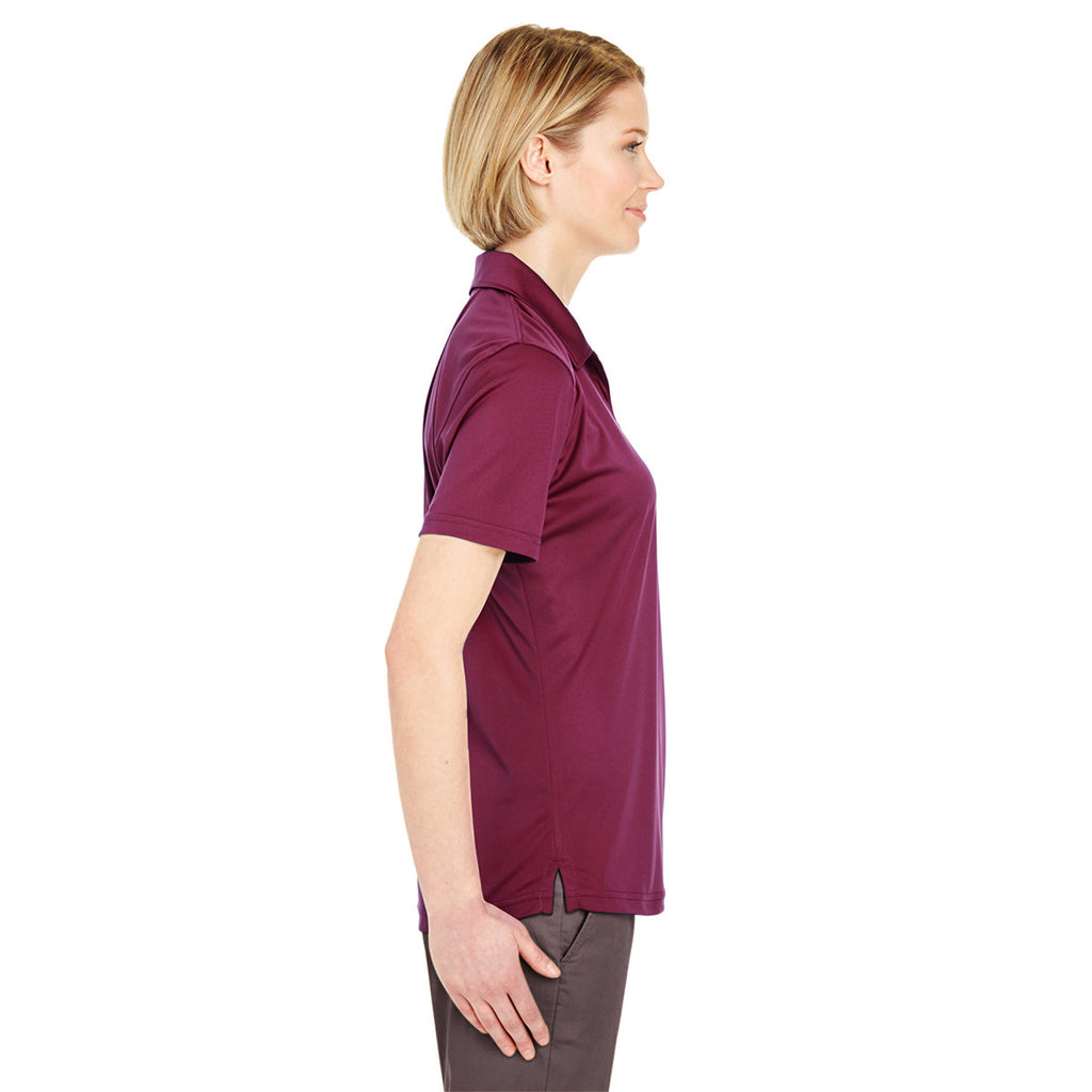 UltraClub Women's Maroon Cool & Dry Sport Performance Interlock Polo