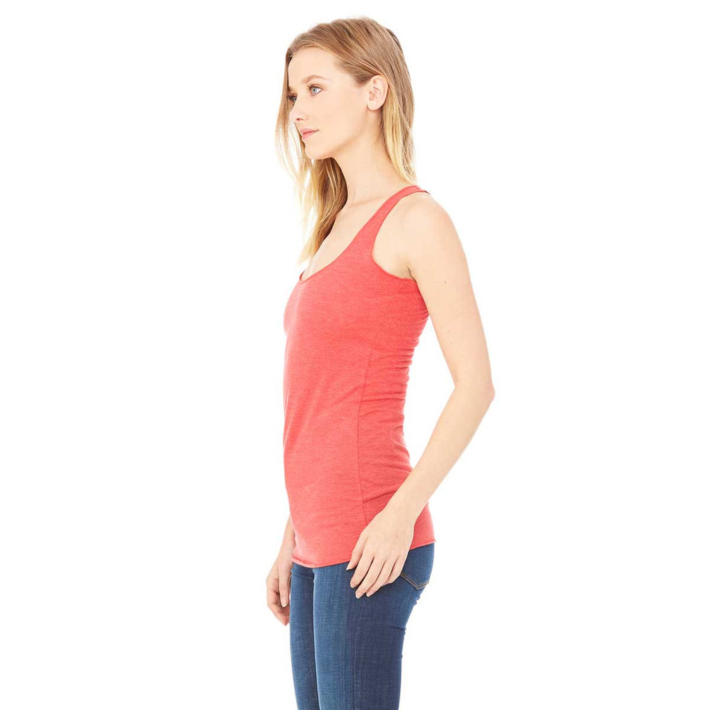 Bella + Canvas Women's Red Triblend Racerback Tank