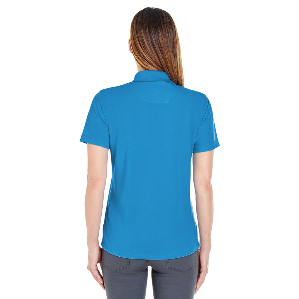 UltraClub Women's Pacific Blue Cool & Dry Stain-Release Performance Polo