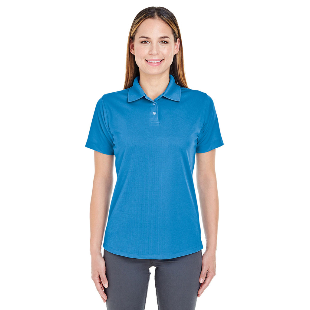 UltraClub Women's Pacific Blue Cool & Dry Stain-Release Performance Polo