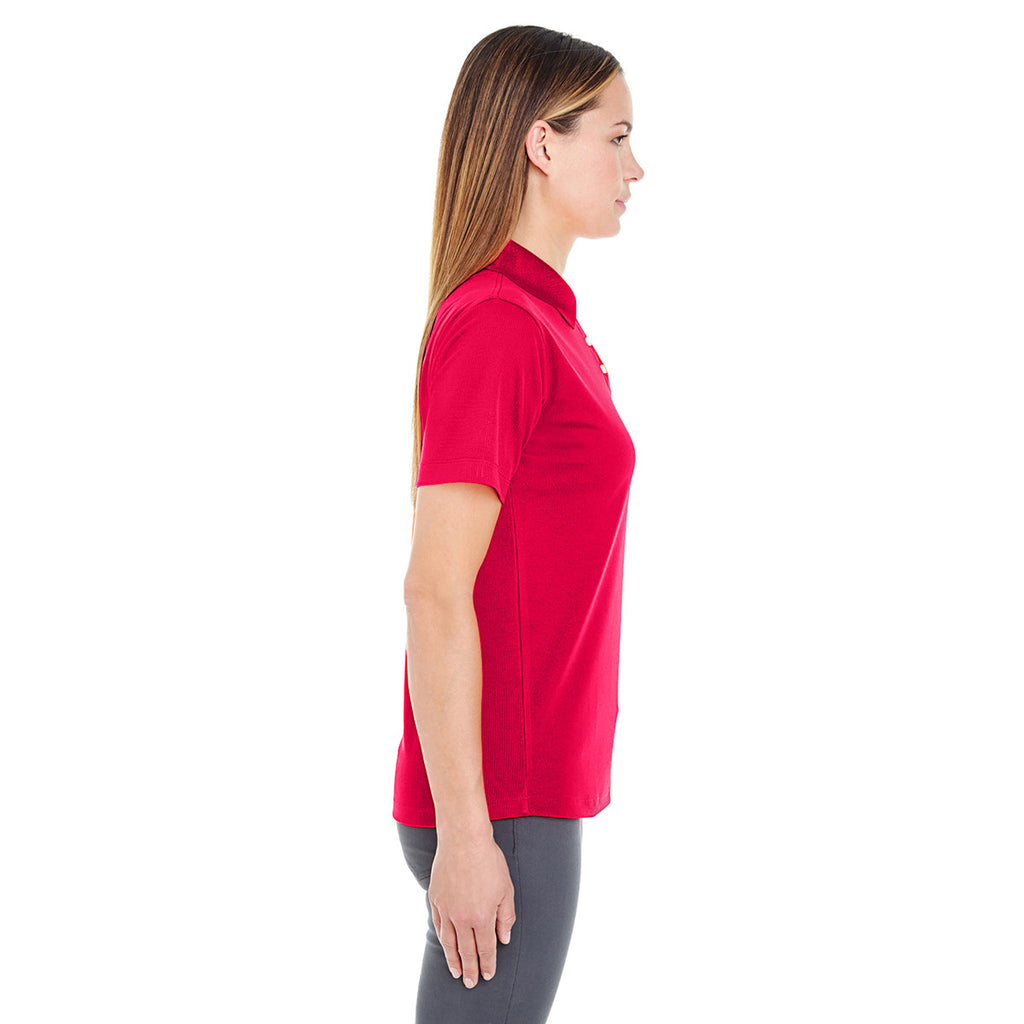 UltraClub Women's Red Cool & Dry Stain-Release Performance Polo