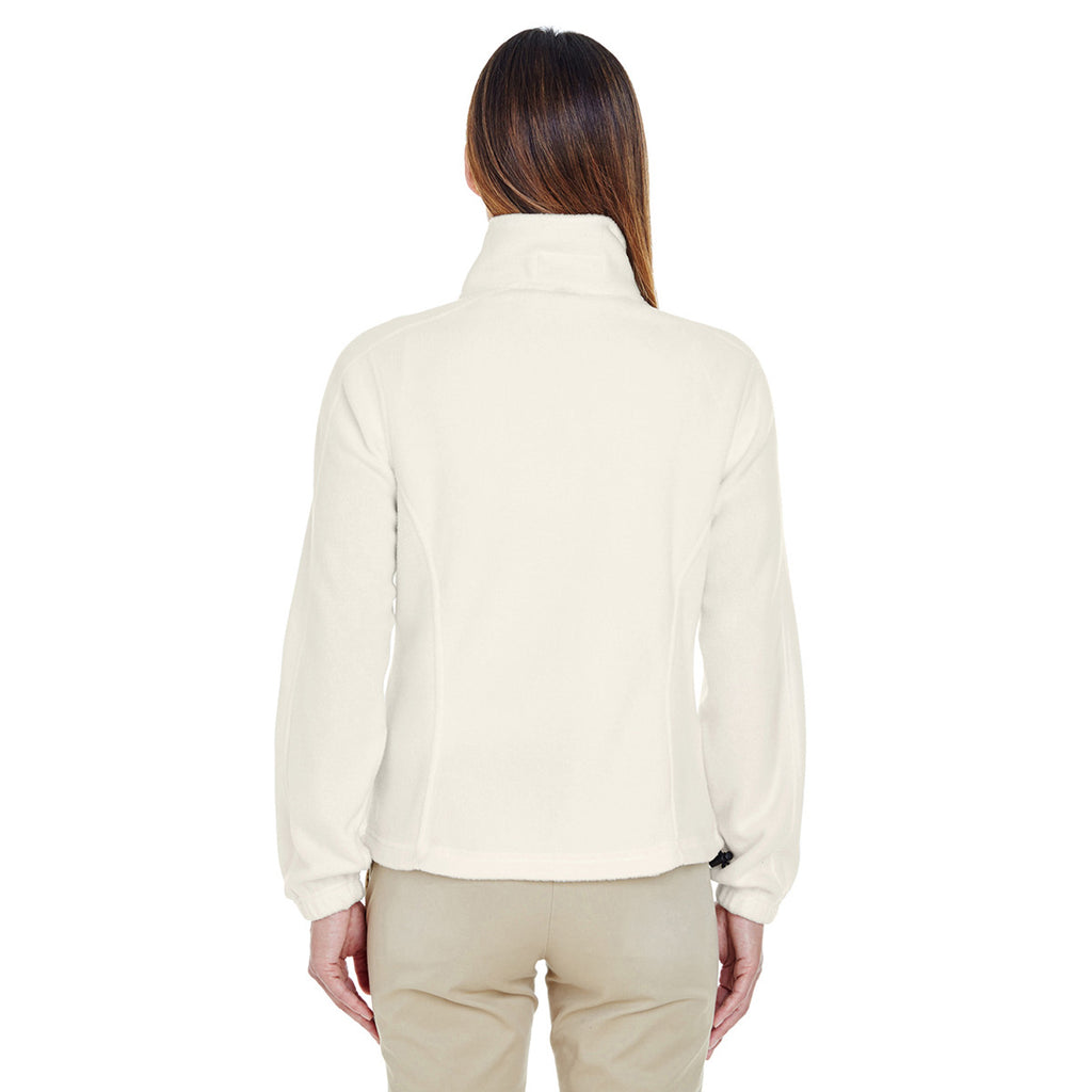 UltraClub Women's Winter White Iceberg Fleece Full-Zip Jacket