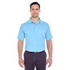 UltraClub Men's Columbia Blue Cool & Dry 8 Star Elite Performance Interlock Polo