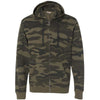 Burnside Men's Green Camo Camo Hooded Full-Zip Sweatshirt