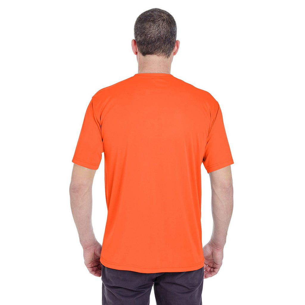 UltraClub Men's Bright Orange Cool & Dry Basic Performance T-Shirt