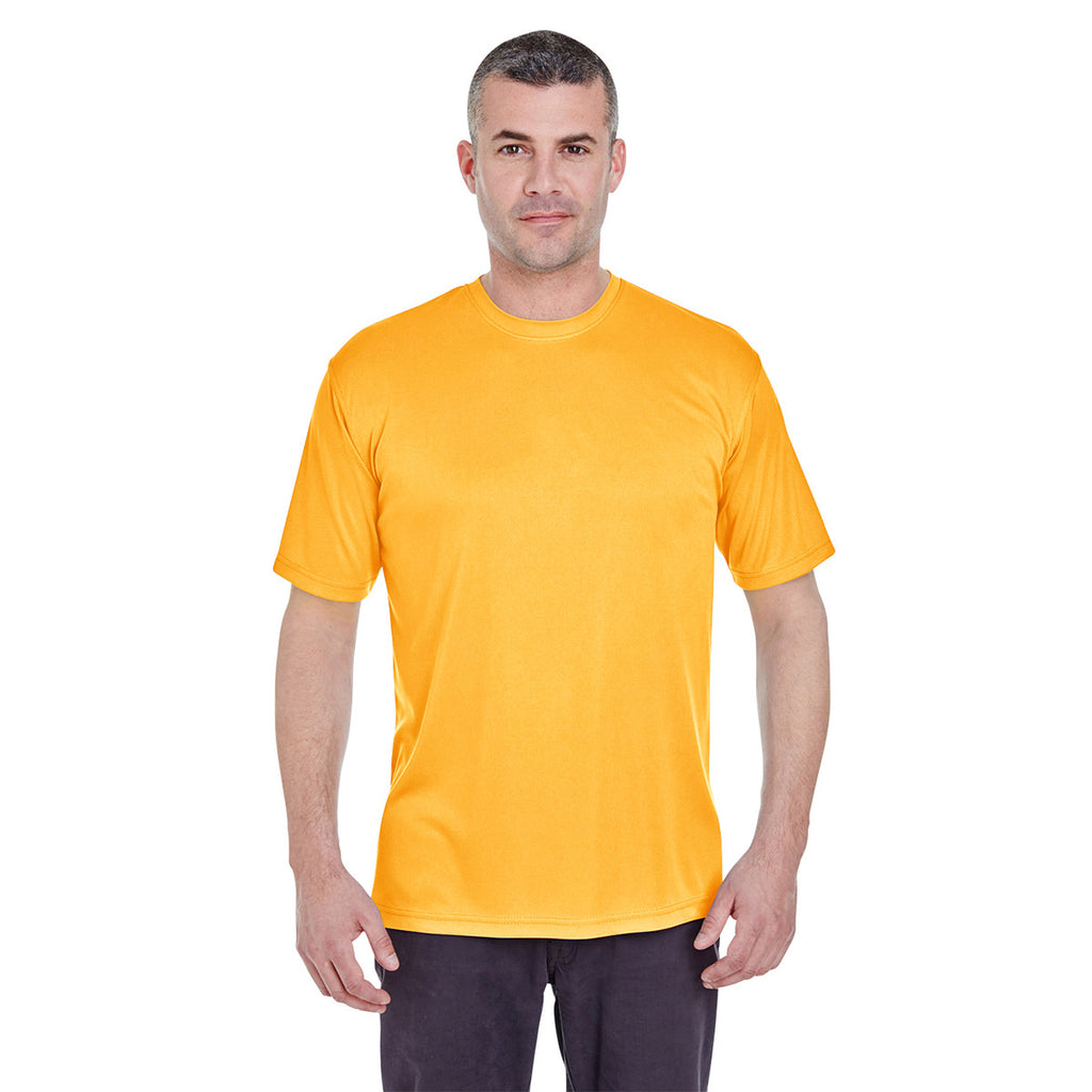 UltraClub Men's Gold Cool & Dry Basic Performance T-Shirt