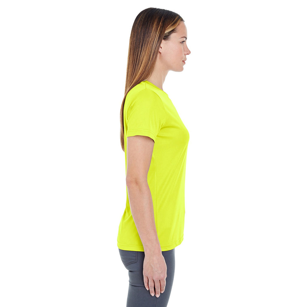 UltraClub Women's Bright Yellow Cool & Dry Basic Performance T-Shirt