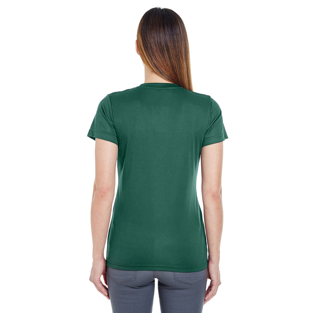 UltraClub Women's Forest Green Cool & Dry Basic Performance T-Shirt