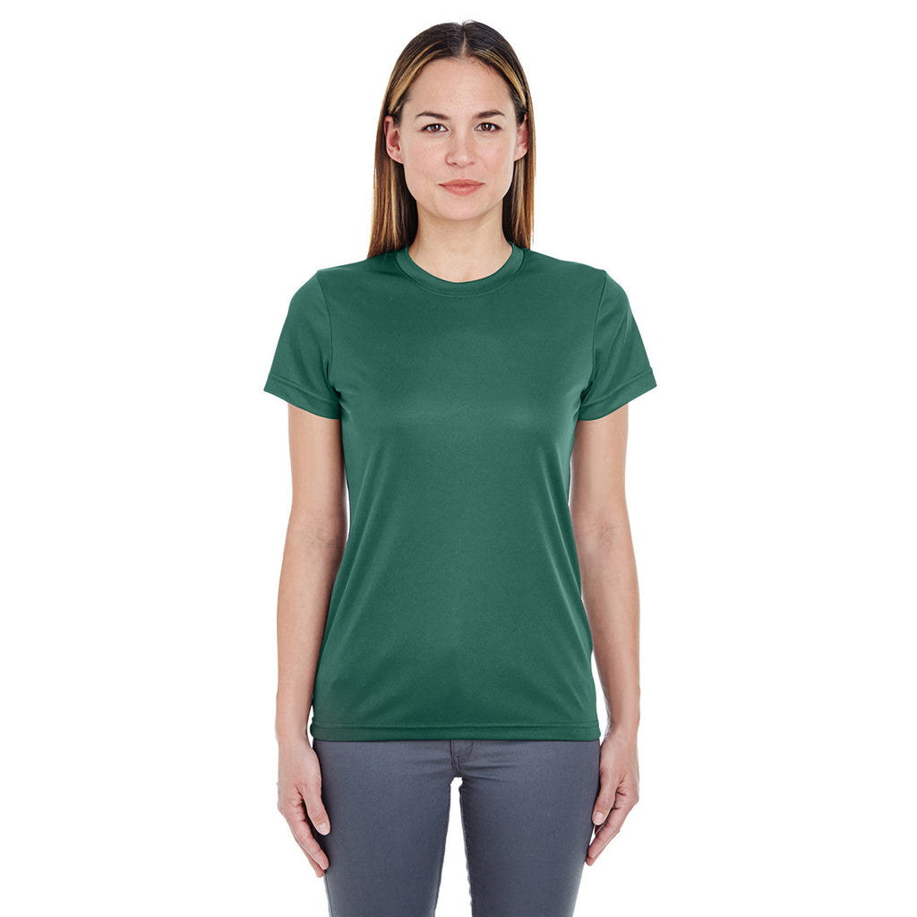 UltraClub Women's Forest Green Cool & Dry Basic Performance T-Shirt