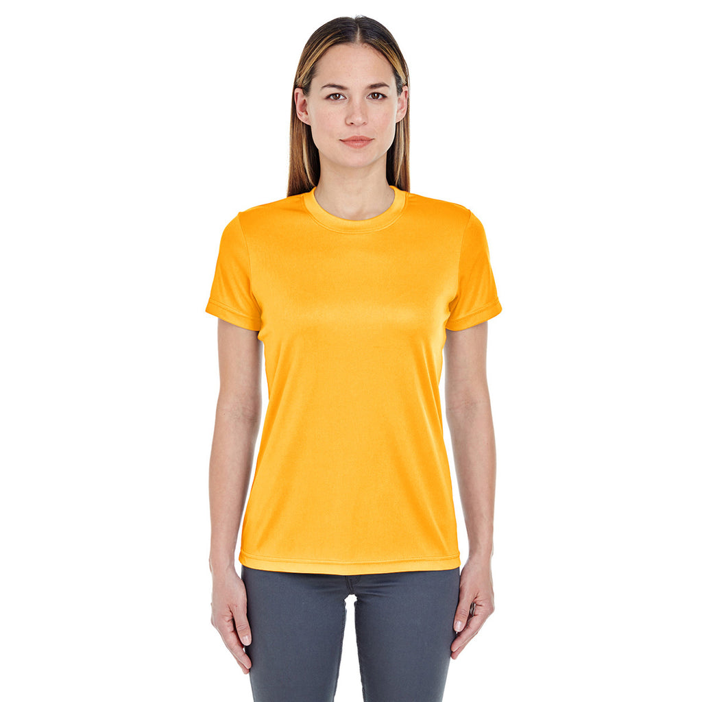 UltraClub Women's Gold Cool & Dry Basic Performance T-Shirt