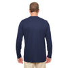 UltraClub Men's Navy Cool & Dry Performance Long-Sleeve Top