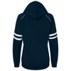 J. America Women's Navy Varsity Fleece Piped Hooded Sweatshirt