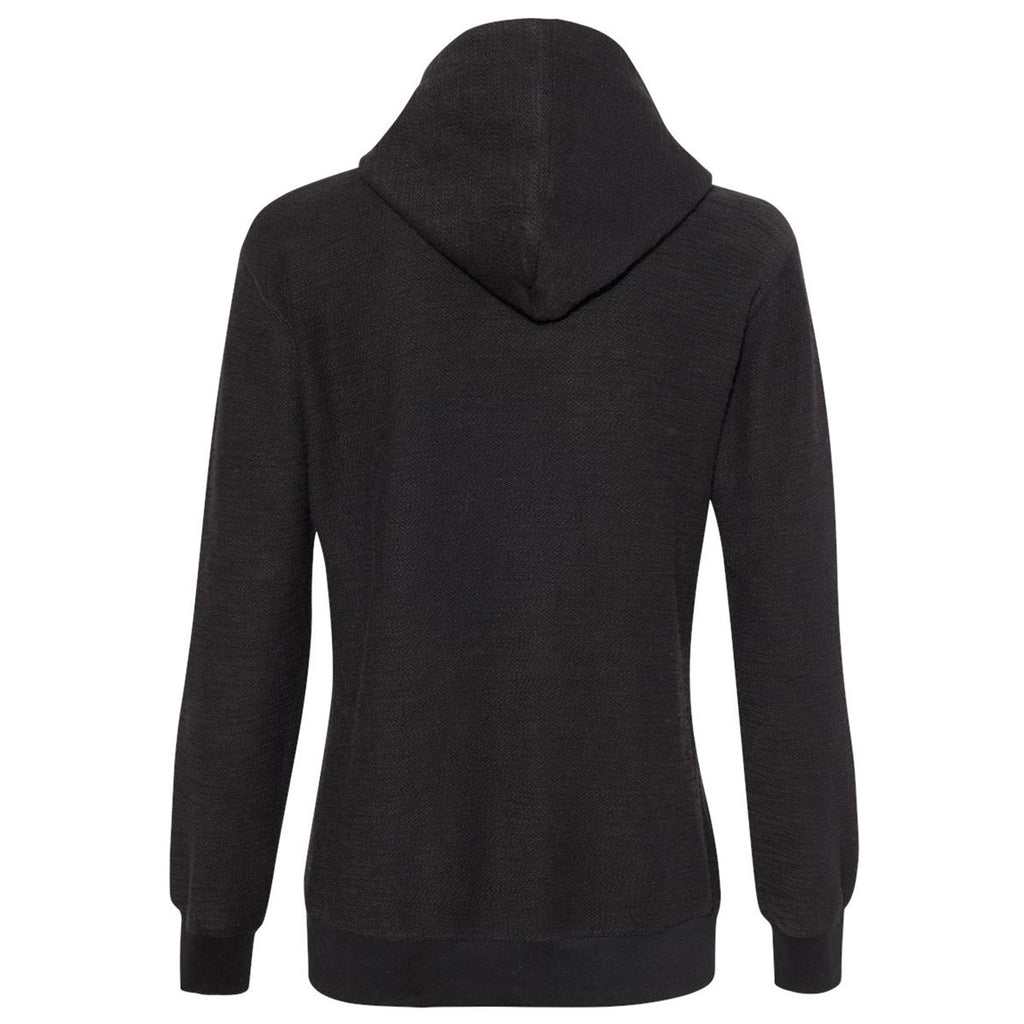 J. America Women's Black Shore French Terry Lace Scuba Hoodie