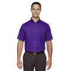 Core 365 Men's Campus Purple Optimum Short-Sleeve Twill Shirt