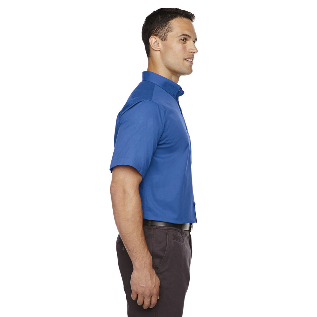 Core 365 Men's True Royal Optimum Short-Sleeve Twill Shirt