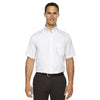 Core 365 Men's White Optimum Short-Sleeve Twill Shirt