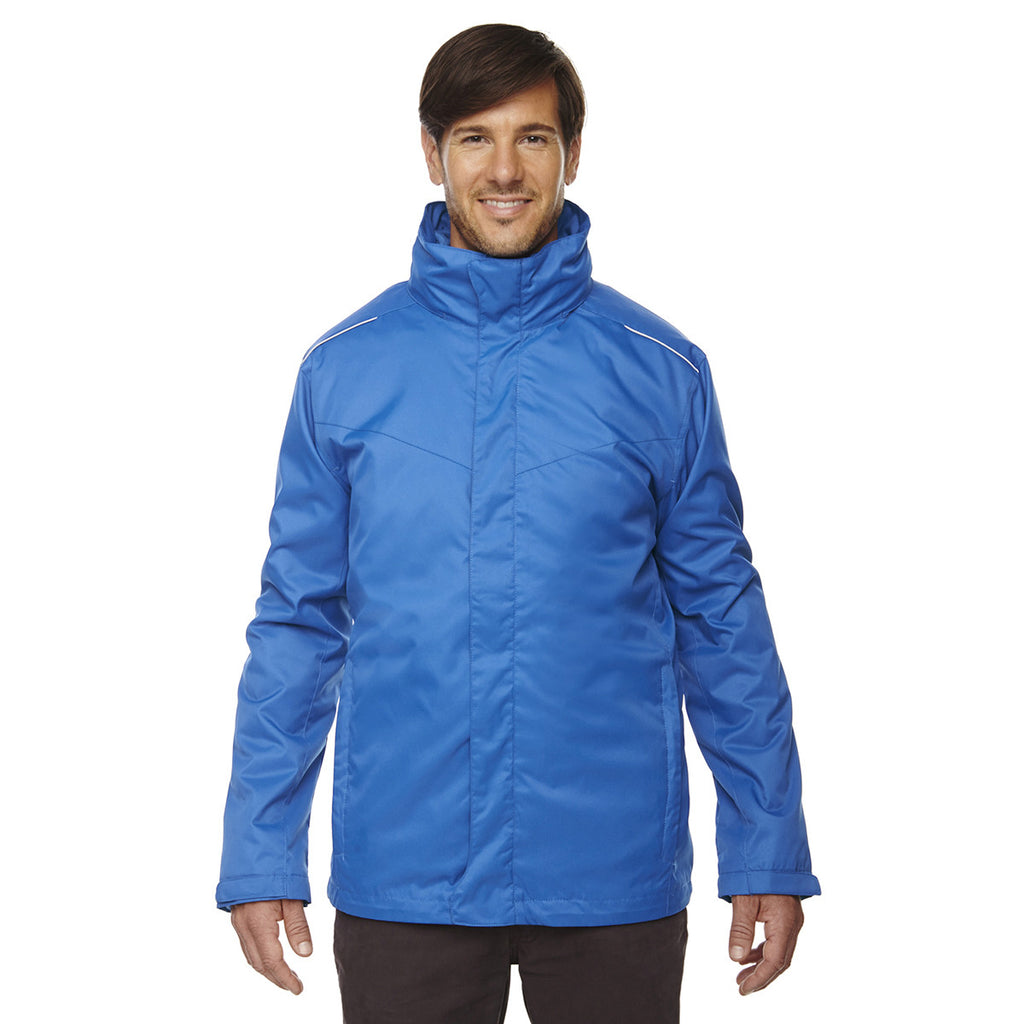 Core 365 Men's True Royal Region 3-in-1 Jacket with Fleece Liner