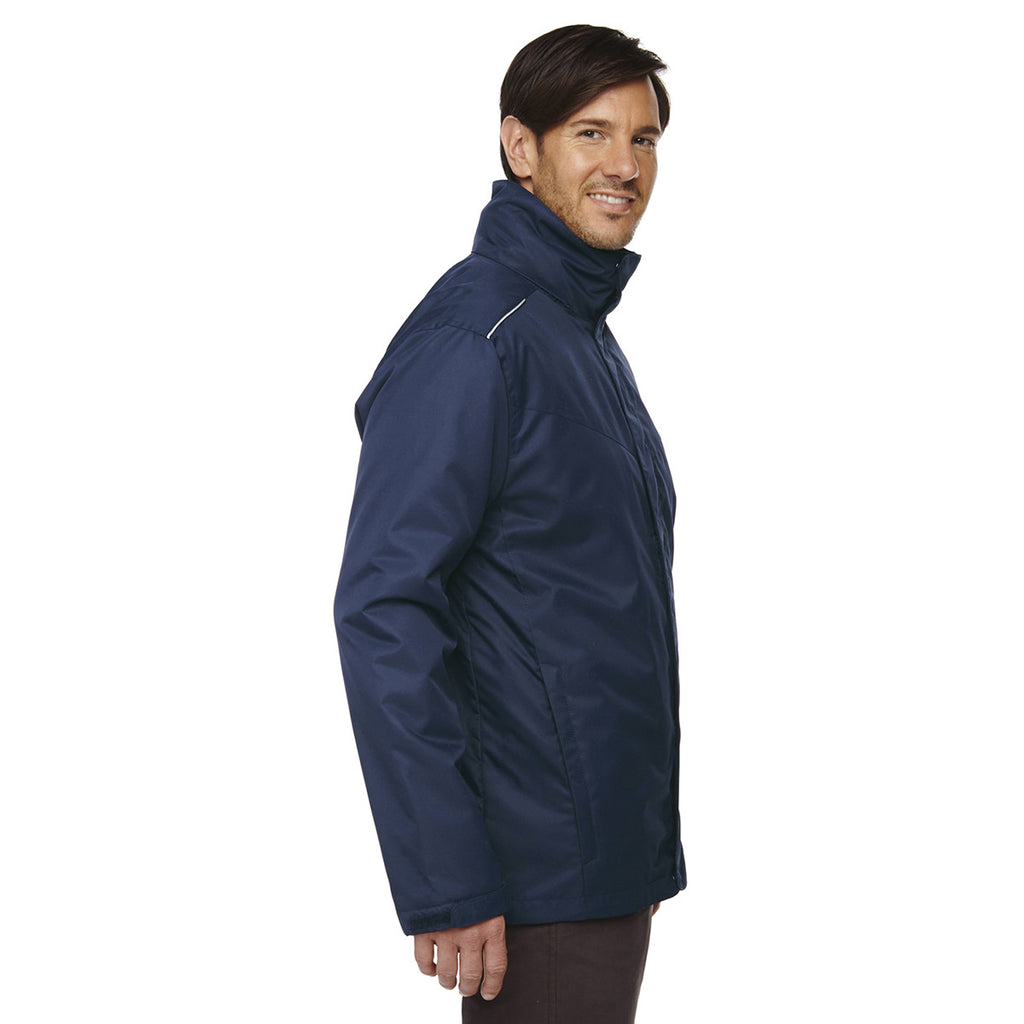 Core 365 Men's Classic Navy Tall Region 3-in-1 Jacket with Fleece Liner