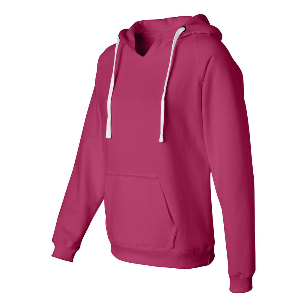 J. America Women's Wildberry Sueded V-Neck Hooded Sweatshirt