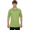 North End Men's Cactus Green Recycled Polyester Performance Pique Polo