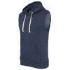 J. America Men's True Navy Triblend Triblend Sleeveless Hoodie