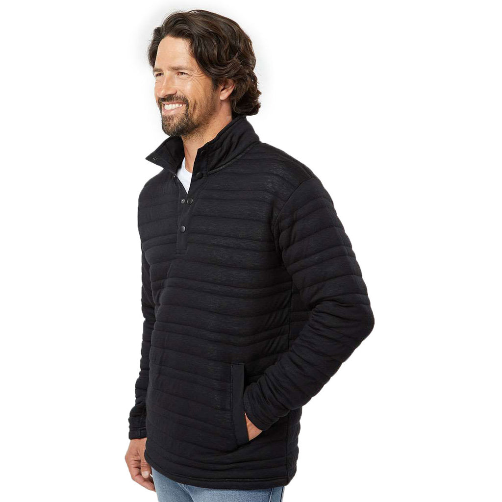 J. America Men's Black Horizon Snap Pullover