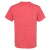 Jerzees Men's Red Snow Heather Jersey Crew T-Shirt