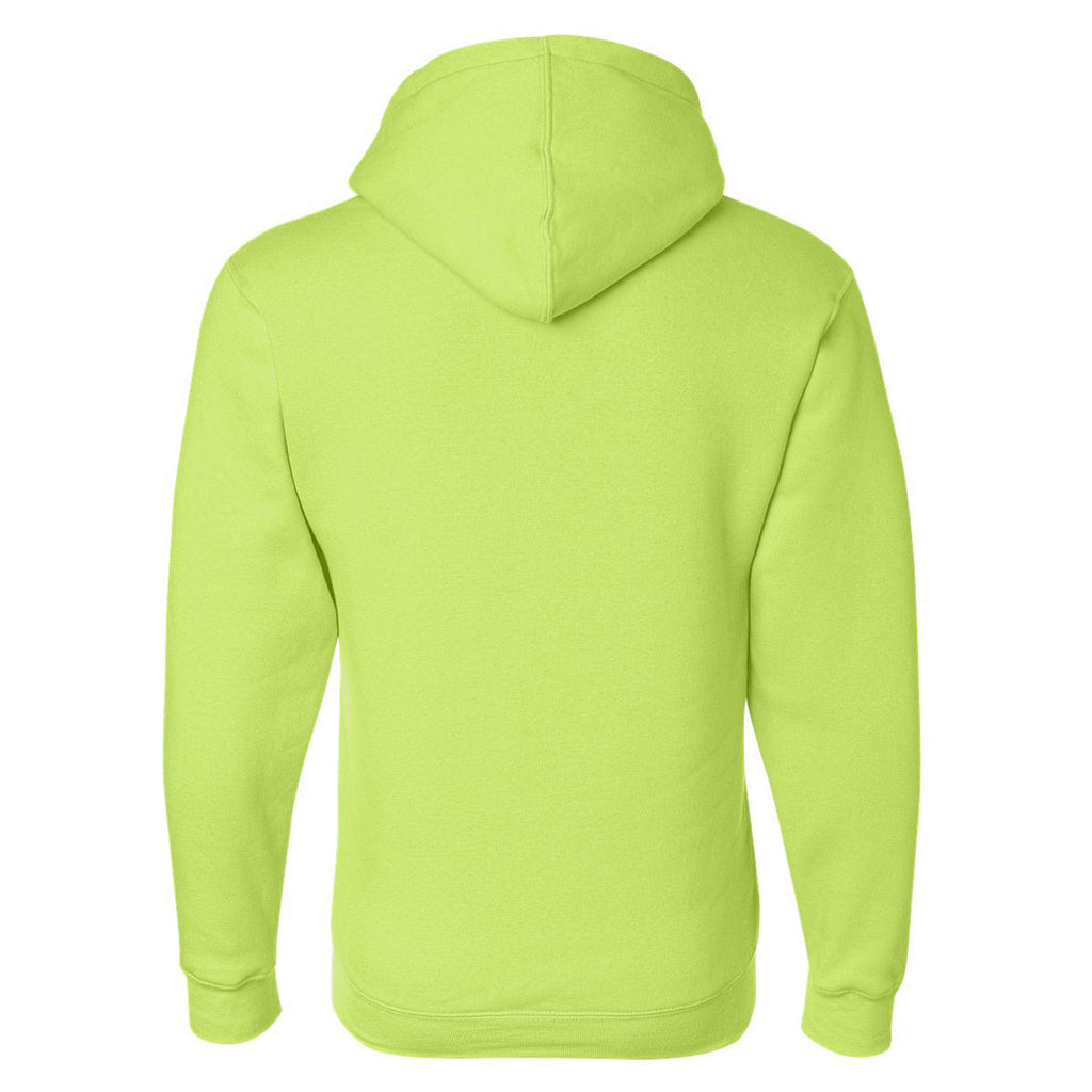 Bayside Men's Lime Green USA-Made Full Zip Hooded Sweatshirt