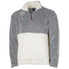 Charles River Unisex Light Grey/Cream Oxford Quarter Zip