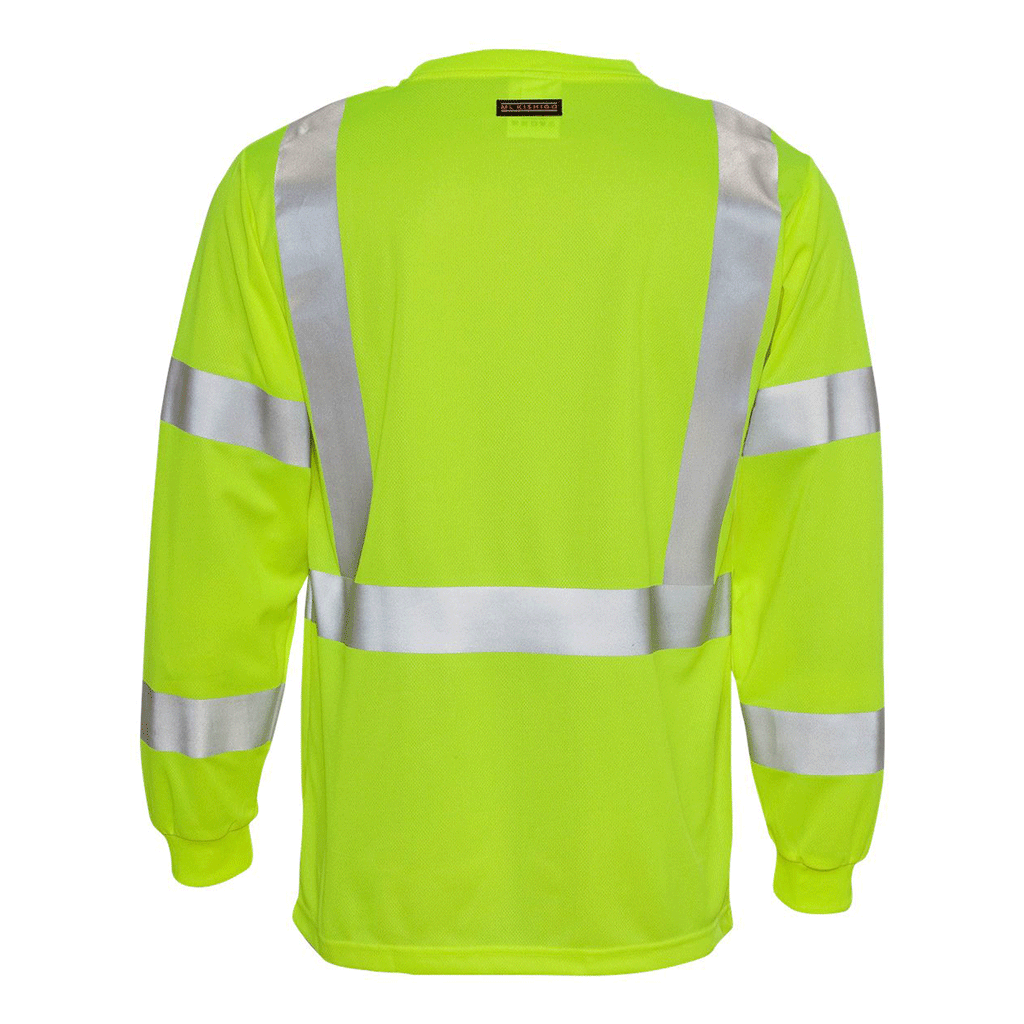 ML Kishigo Men's Lime Class 3 Long Sleeve T-Shirt