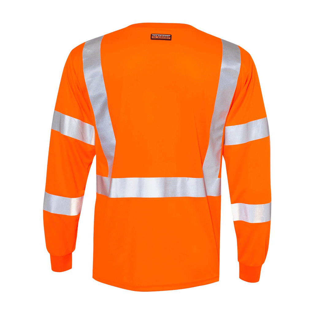 ML Kishigo Men's Orange Class 3 Long Sleeve T-Shirt