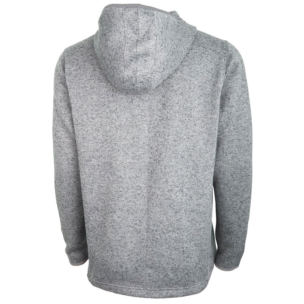 Charles River Men's Light Grey Heathered Fleece Quarter Zip Hoodie