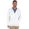 Charles River Unisex White Clifton Full Zip Hoodie