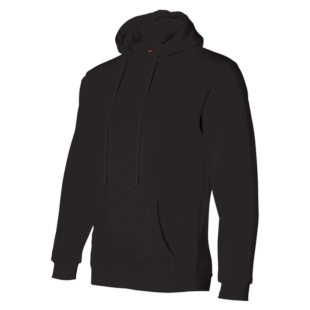 Bayside Men's Black USA-Made Hooded Sweatshirt